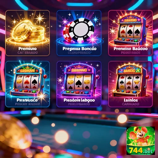 Jogadores felizes em slot games no cassino 744bet